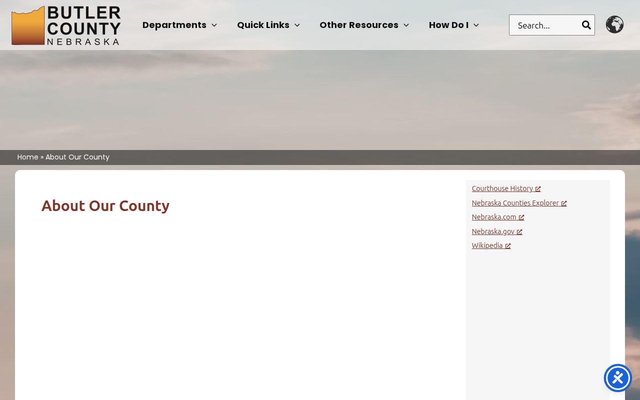 Official Butler County government profile source used for local courthouse context